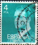 ESPAÑA 1977 2391 Sello Basica Rey Don Juan Carlos I 4p usado